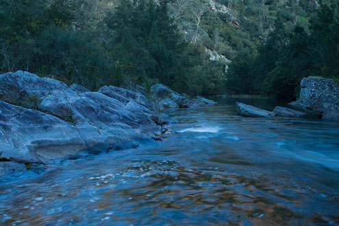 Kowmung River enters Bulga-Denis Canyon